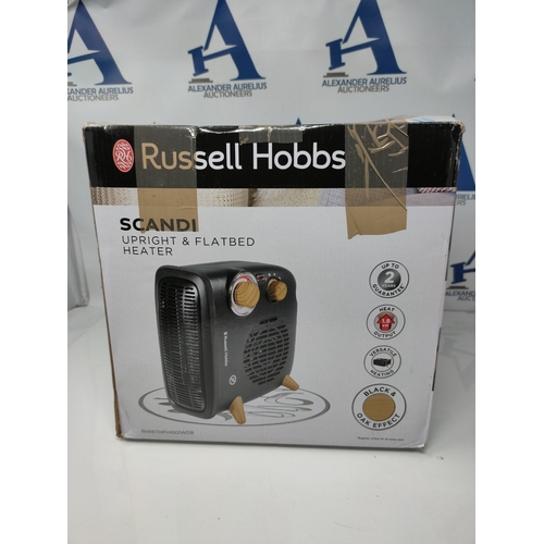Russell Hobbs 1800W/1.8KW Electric Heater, Retro Horizontal/Vertical Fan  Heater Scandi Wood Effect i