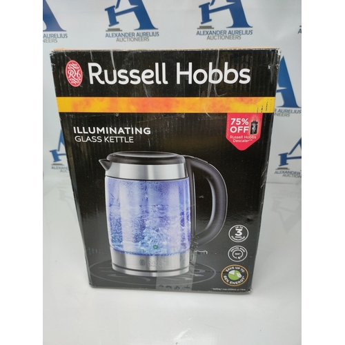 Russell Hobbs Illuminating Black Glass Kettle - 21600-10