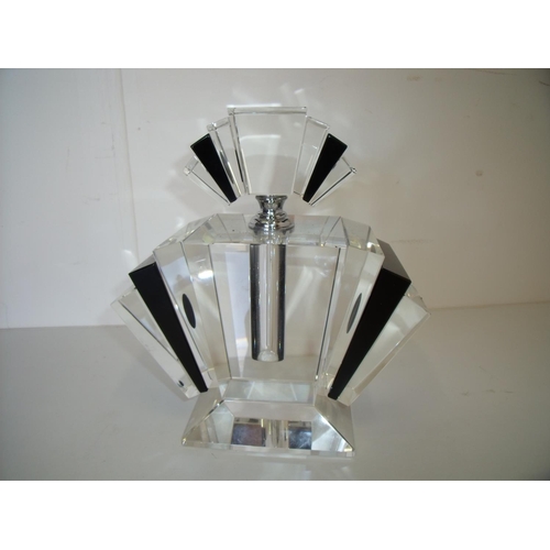 36 - Large Art Deco style shop display glass scent bottle (23cm high)