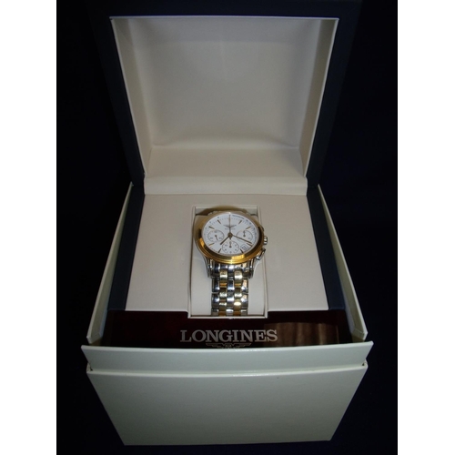 173 - Cased and boxed Longines Automatic Flagship SL4803.3 gents wrist watch No 39211691 with  secondary d... 