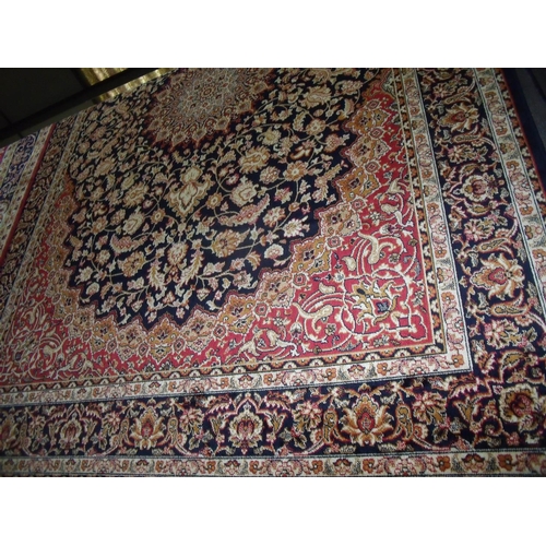 388 - Blue ground Keshan carpet (230cm x 160cm)