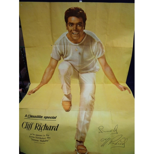 112 - Large Cliff Richard advertising poster A Reveille Special (101cm x 149cm) the reverse with various p... 