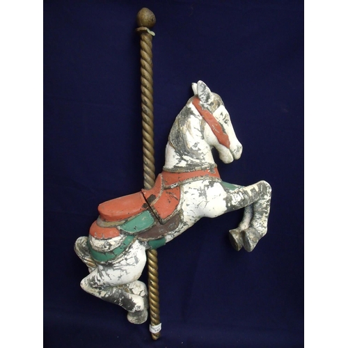 146 - Painted rubber horse fairground carousel finial