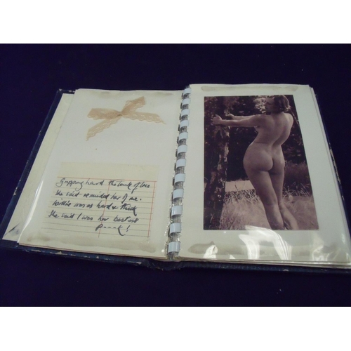 53 - Unusual mid 20th century erotic photograph album relating to one gentleman entitled 'My collection o... 