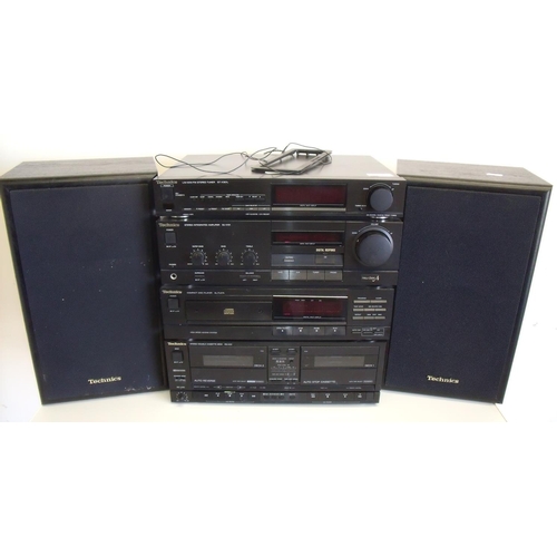 119 - Technics Hi-Fi system comprising of four separates including tuner, amp, CD player and cassette deck... 