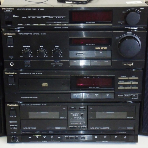 119 - Technics Hi-Fi system comprising of four separates including tuner, amp, CD player and cassette deck... 