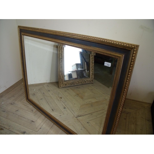 111 - Large rectangular gilt framed wall mirror (118cm x 93cm)