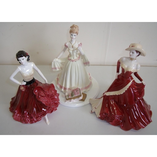 122 - Three boxed Coalport ladies including 'Ladies of Fashion Marilyn', 'I'll Never Forget You Language o... 