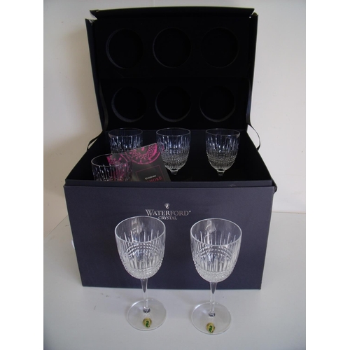 16 - Waterford Crystal set of six Lismore glasses in fitted cased