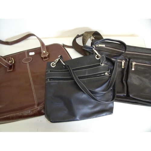 17 - Three ladies leather handbags including Smith & Canova, Osprey London and Rowallan
