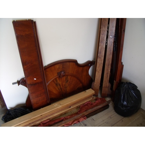 211 - 19th C style mahogany four poster double bedstead