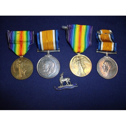 2 - Related group of WWI medals with associated paperwork, research and ephemera including War Medal & V... 