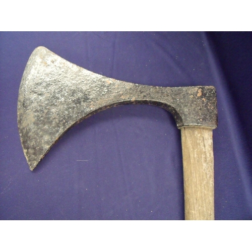 30 - 19thC style short shafted iron head executioners style axe (71cm overall length)
(31cm axe head leng... 