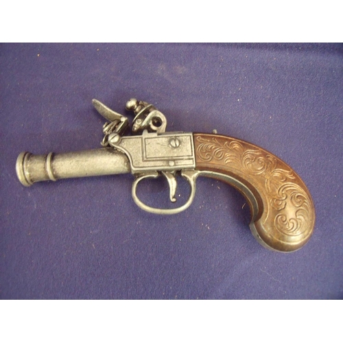 44 - Reproduction flintlock pocket pistol