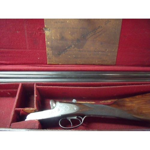 482 - Cased Cogswell and Harrison 12 bore side by side double trigger ejector shotgun with 30 inch barrels... 