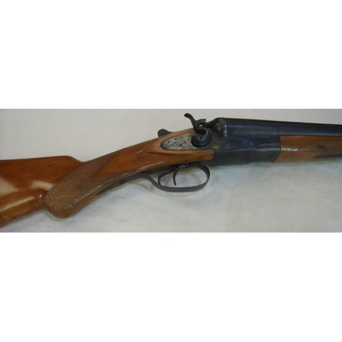 493 - Baikal 12 bore side by side hammer gun, serial no. M49278 (shotgun certificate required)