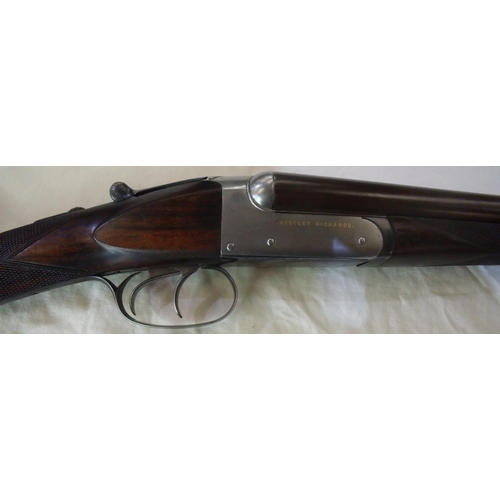 505 - Cased 28 bore Westley Richards Gold Name box lock ejector shotgun with 28 inch Damascus barrels, the... 