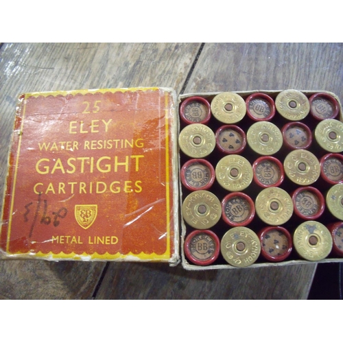 521 - Box of 25 Eley water resisting gas tight smokeless BB shot Diamond 10 bore cartridges (shotgun certi... 