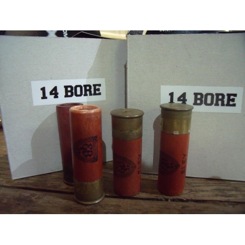 523 - 35 14 bore Eley shotgun cartridges (shotgun certificate required)