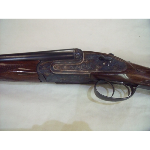 502 - Parkemy 20 bore side by side side-lock ejector shotgun with 26 inch barrels, choke 1/4 & 1/2, with c... 