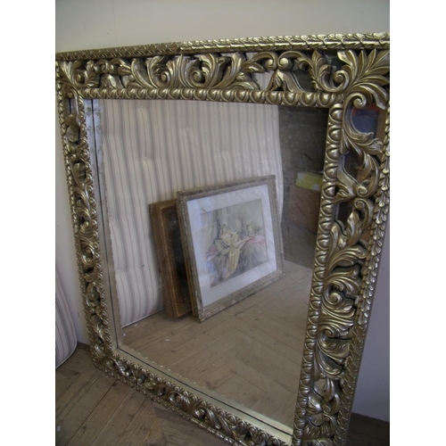 201 - Extremely large modern gilt framed wall mirror (130cm x 155cm)