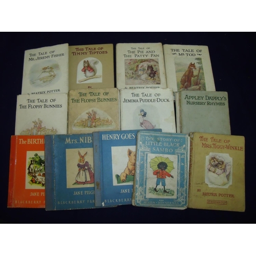 105 - Selection of children's books including Beatrix Potter F Warne & Co 'Appley Dapplys Nursery Rhymes' ... 