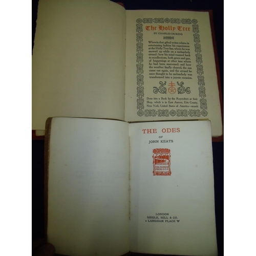 106 - 'Odes' by John Keats in leather binding London Siegle Hill & Co The Astolat Press and 'The Holly Tre... 