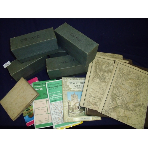 108 - Selection of various assorted maps including OS, five boxes of Bartholomews contoured maps of Britai... 