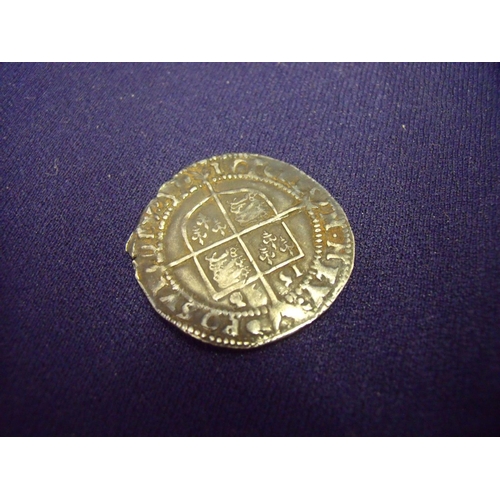 120 - Hammered Elizabeth I coin, the reverse with crowned head & Tudor Rose, the other side with Royal Coa... 