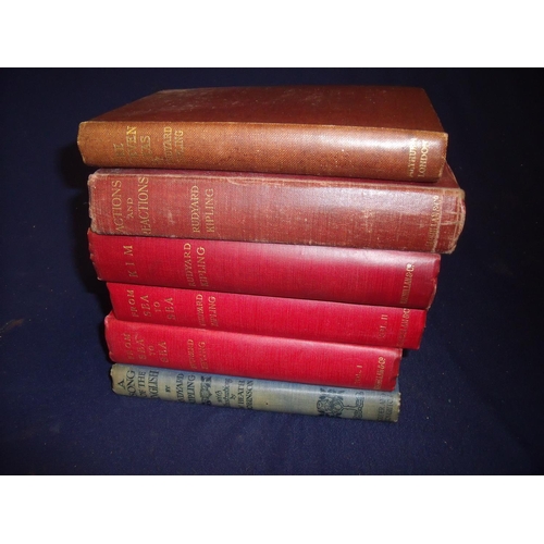 75 - Collection of Rudyard Kipling 1st Editions including 'From Sea to Sea' in two volumes, 'Kim Actions ... 