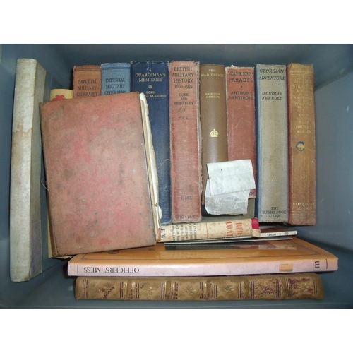 98 - Collection of 19th C and later books mostly military related including a half leather bound volume o... 