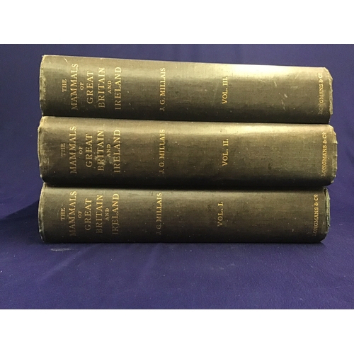 1 - The Mammals of Great Britain & Ireland by J. G. Millais in three volumes, published Longmans, Green ... 