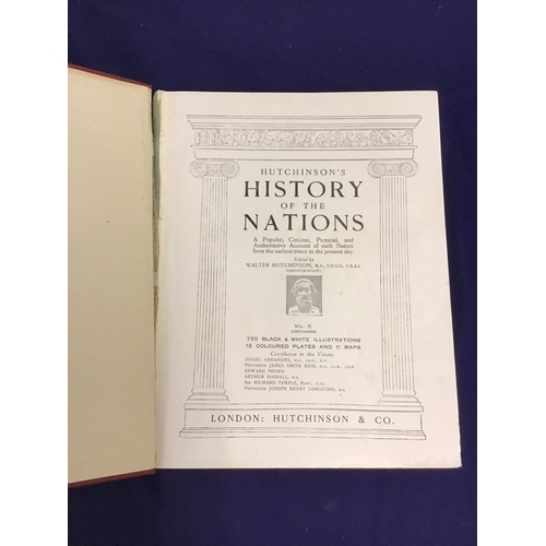 15 - Collection of books from a country house library including 'Hutchinson's Story of the British Nation... 