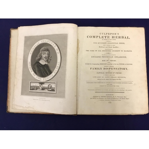 36 - 'Culpeper's Complete Herbal' published Thomas Kelly London 17 Paternoster Row 1823