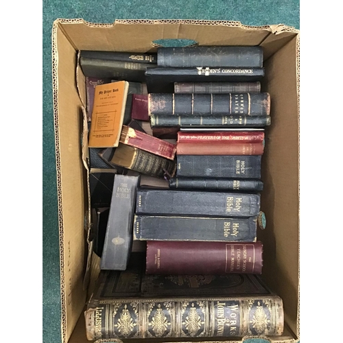 47 - Large quantity of mostly 19th C and later bibles, common prayer books and religious literature inclu... 