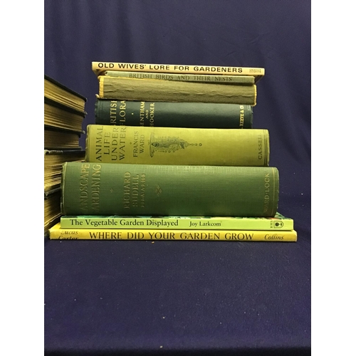 51 - Selection of wildlife and gardening related books including 'Birds of Great Britain and Ireland' by ... 