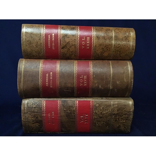 6 - Seven bound volumes of 'The General Stud Book' covering 1940/50s containing pedigrees of race horses