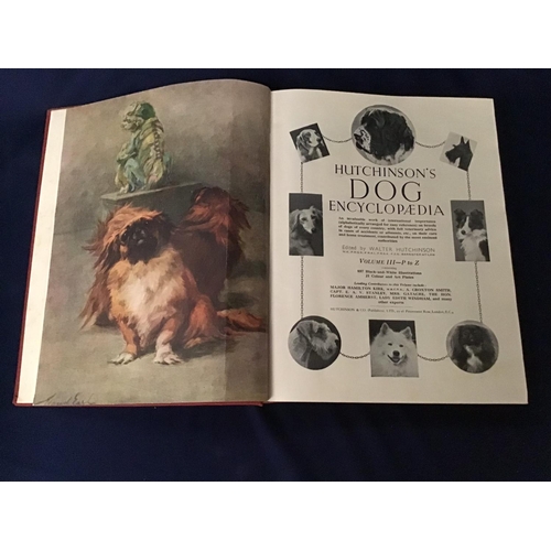 7 - 'Hutchinson's Popular and Illustrated Dog Encyclopaedia' in three volumes