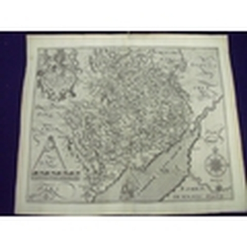 127 - Uncoloured map of Saxton-Monmouth by Kip & Hole circa 1637 (39cm x 32.5cm)