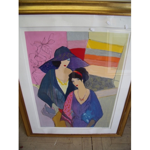10 - Extremely large gilt framed and mounted coloured limited edition artist proof print No 11/30, signed... 