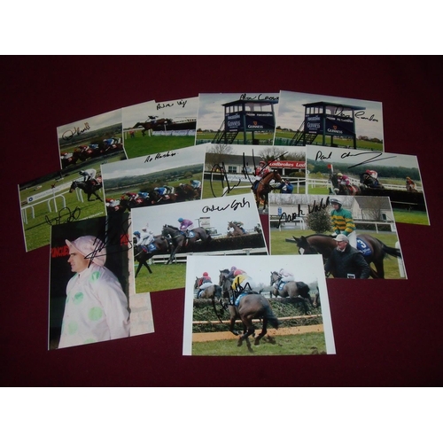 780 - Twelve 6x4inch signed prints including Davy Russell, Andrew Leigh, Alan Crowe, Davy Condon, Barry Ge... 