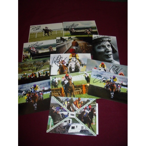 781 - Eleven 6x4inch signed prints and a signed postcard, the postcard signed by Adam Hedge, Dougie Costel... 