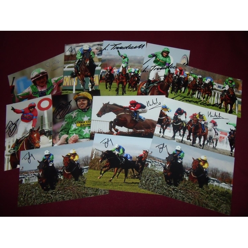 749 - Twelve 6x4inch signed prints including Robert Thornton, Timmy Murphy, Liam Treadwell, Paddy Brenan, ... 