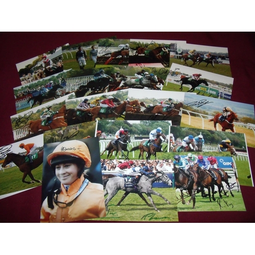 759 - Twenty 7x5inch signed prints including Richard Hannon, Hayley Turner, Michael Owen, Peter Hatton, Ri... 