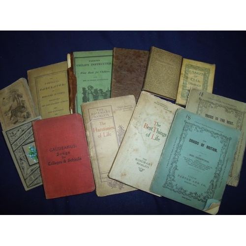 160 - Interesting Collection of mostly early 19th C and later booklets and novels including 'The Poetical ... 