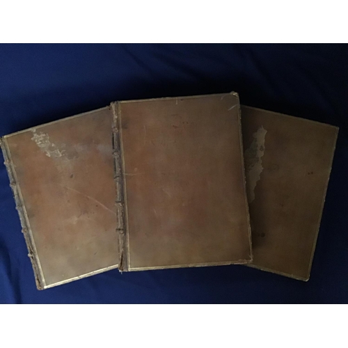 162 - 'Memoires De Shully' in three volume tomes full leather binding 1745 by D E Henry Le Grand Tome Prem... 