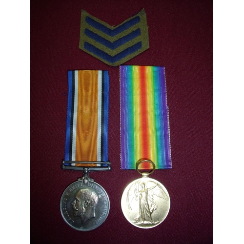 1 - WWI pair of medals awarded to 