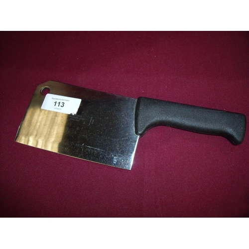 113 - J Adams of Sheffield stainless steel hatchet