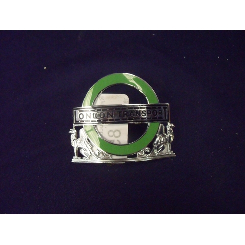 46 - London Transport green enamel cap badge by J. R Gaunt