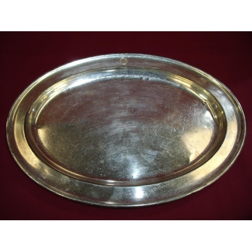 14 - GWR Hotels silver plated oval serving plate (35.5cm x 25cm)